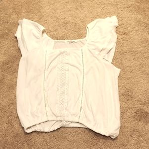 Lace Flutter Sleeve Blouse